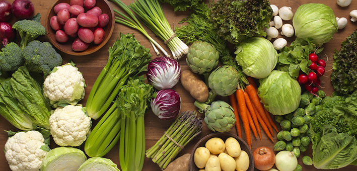verduras variadas para veganos