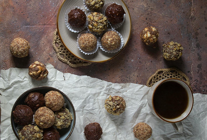 Este plato de bombones de boniato y cacao es una receta para controlar la diabetes 