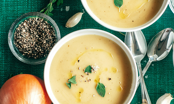 crema de cabolla con pimienta de sabor pungente